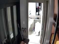 The_camera_was_facing_the_bathroom Saki Ogasawara Tempts in Red Lingerie for Hot Blowjob and Intense Finish