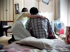 akm004b Lovers Exchange Tender Kisses Then Dive Into Intense Bedroom Play