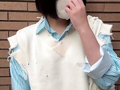 SNAPTOKYO61_MARI_21 Sultry Temptress Toys Stiff Manhood, Then Jumps Into Fiery Handjob